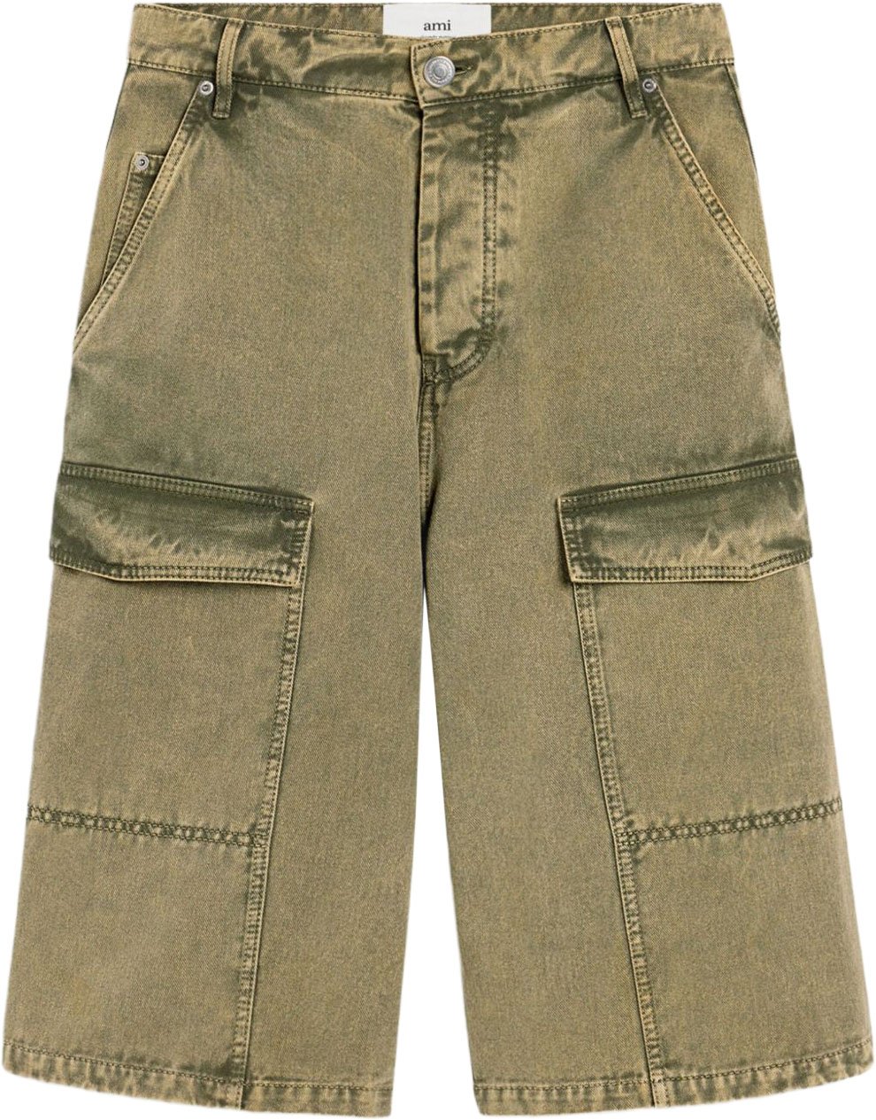 AMI Paris Shorts Laurel Donkergroen