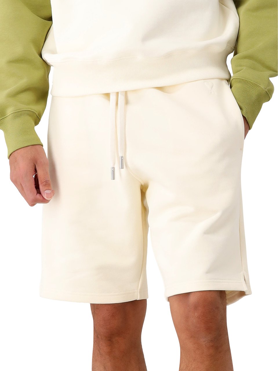 AMI Paris AMI Paris Korte Broek Wit ADC Beige