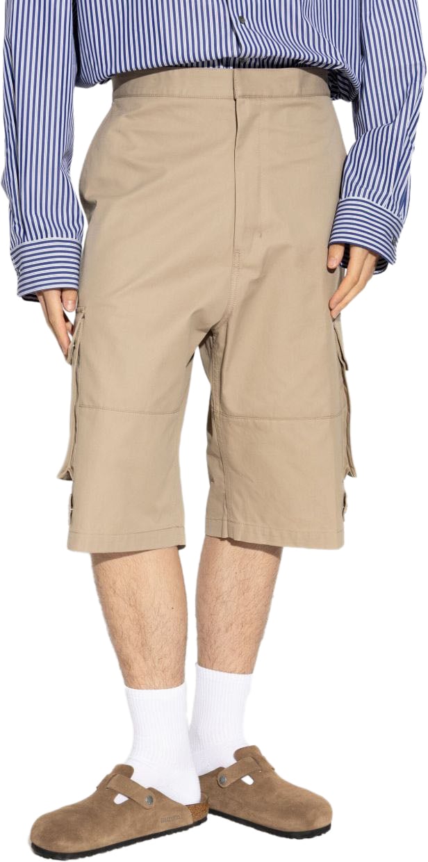 AMI Paris Shorts White Beige