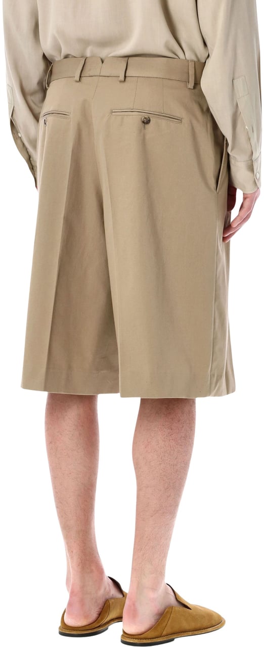 AMI Paris Double Pinces Short Beige Beige