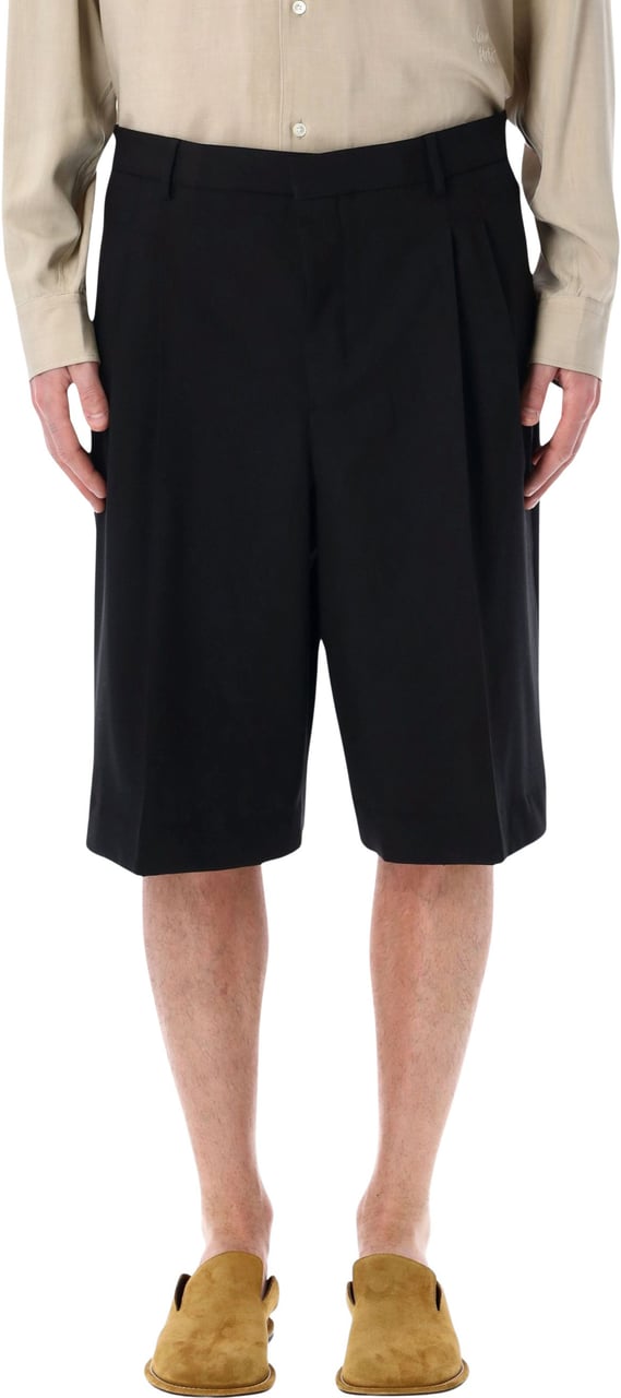 AMI Paris Double Pinces Short Nero Zwart