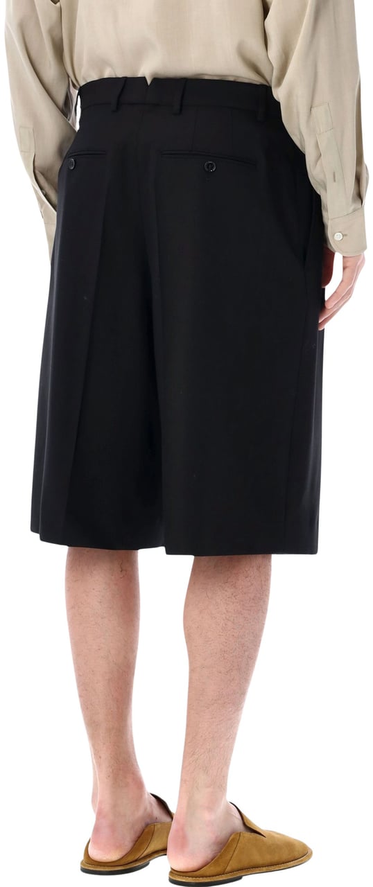 AMI Paris Ami Paris wool wide bermuda shorts Zwart