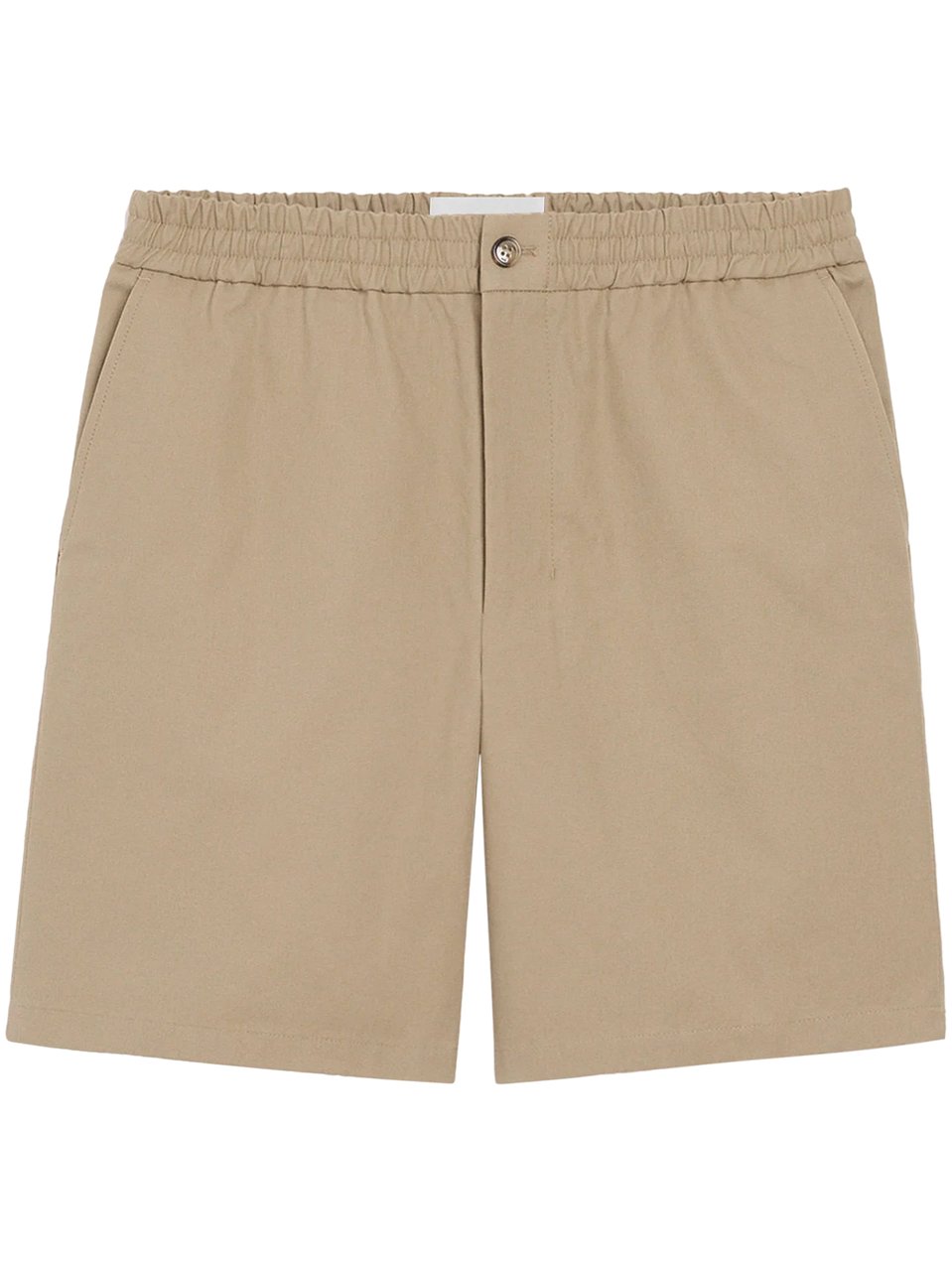 AMI Paris Minimalist Straight-Cut Shorts with Elastic Waistband Neutraal