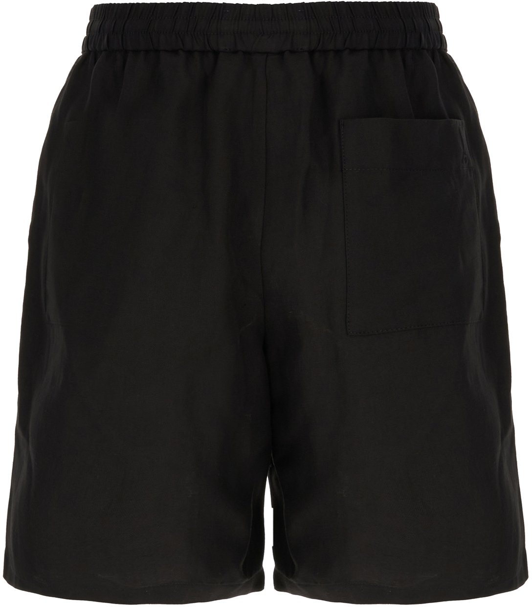 Ami Paris Black viscose blend bermuda shorts Zwart