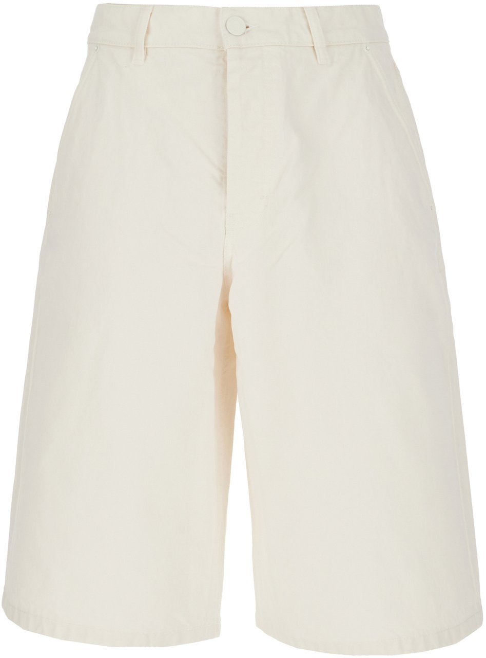 Ami Paris Ivory denim bermuda shorts Neutraal
