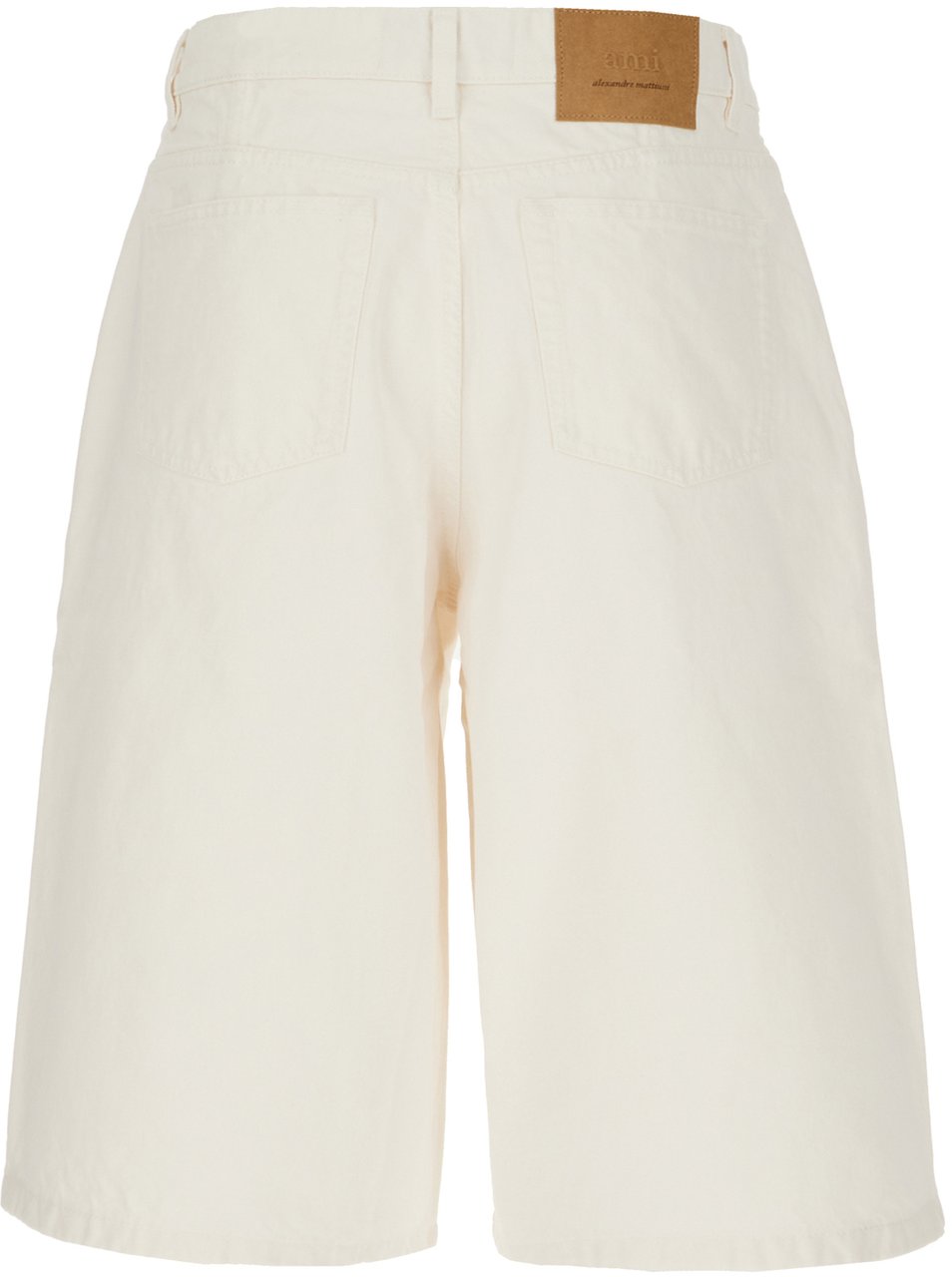 Ami Paris Ivory denim bermuda shorts Neutraal