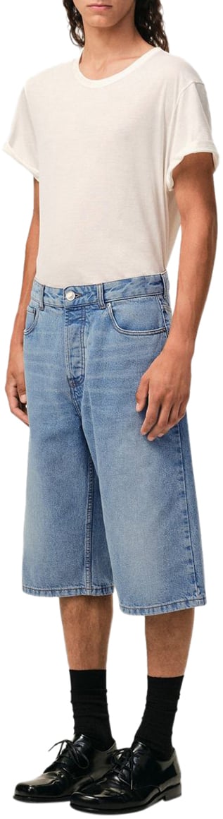 AMI Paris Shorts Denim Blauw