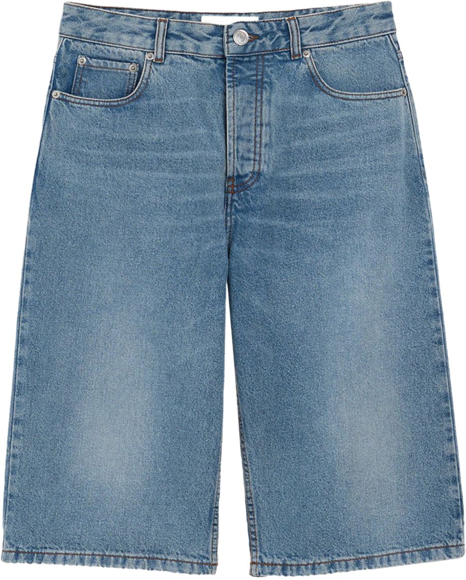 AMI Paris Shorts Denim Blauw