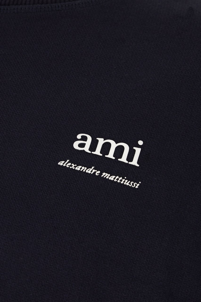 AMI Paris AMI Paris Navy blue cotton sweatshirt Blauw