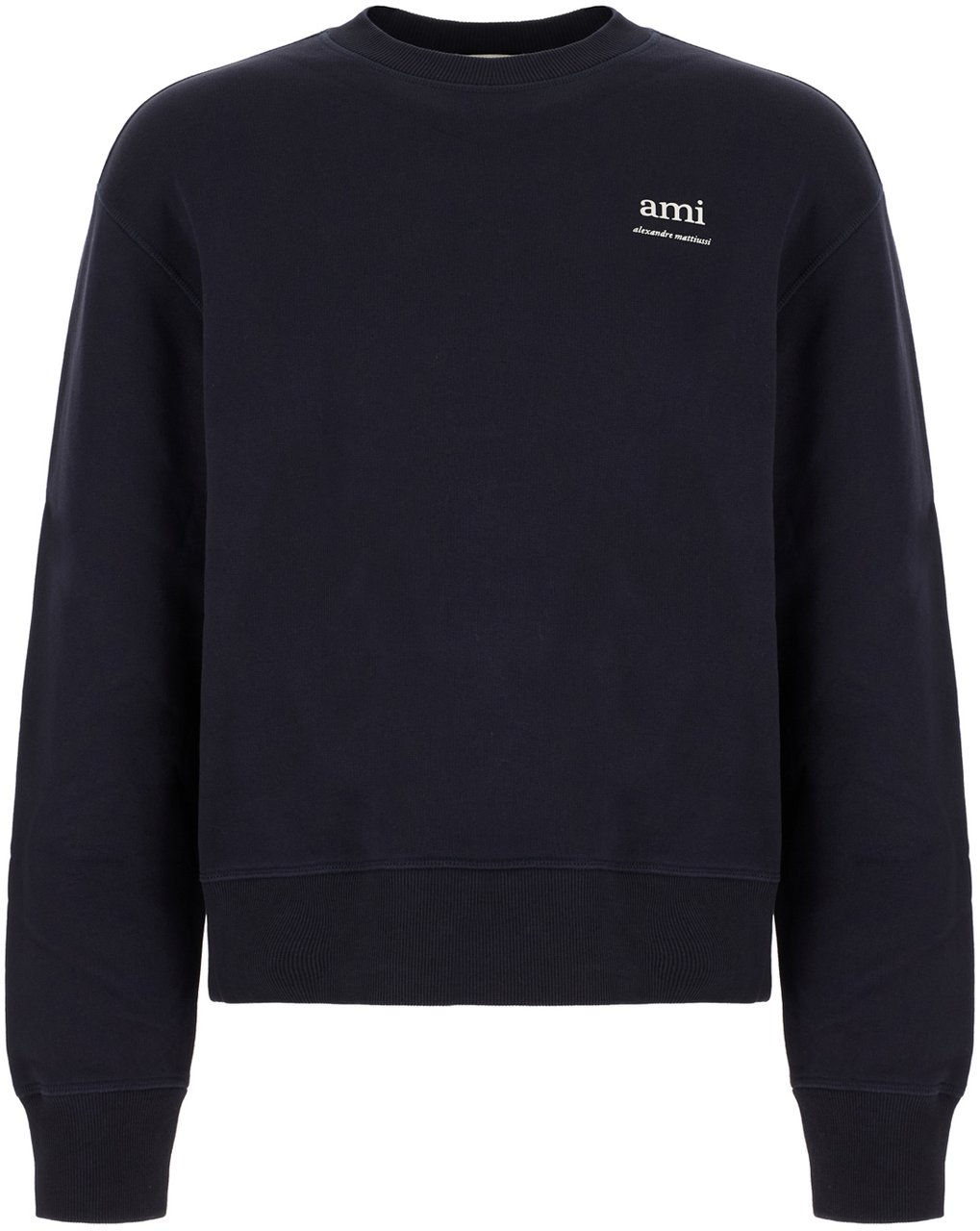 AMI Paris AMI Paris Navy blue cotton sweatshirt Blauw