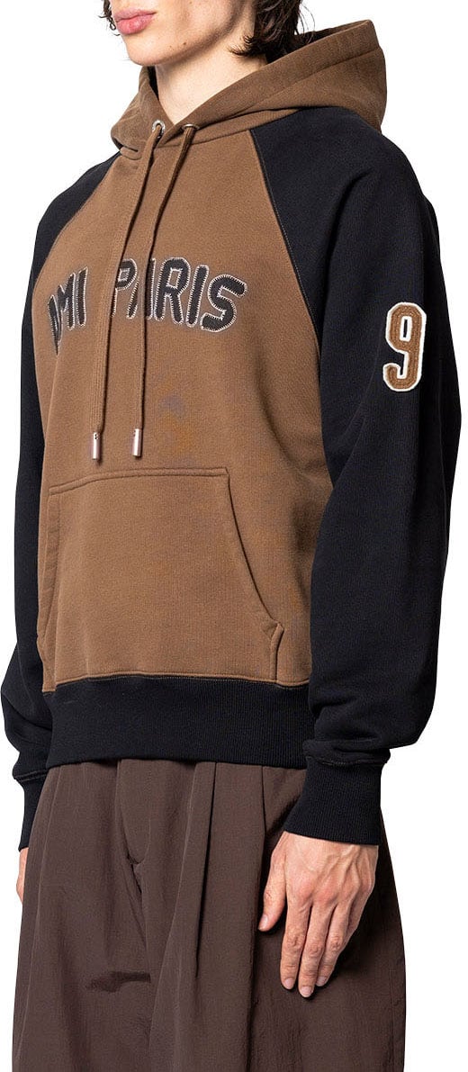 AMI Paris SWEATSHIRT PATCH HAZELNUT/BLACK Bruin