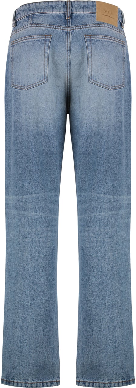 AMI Paris 5-pocket slim fit jeans Blauw