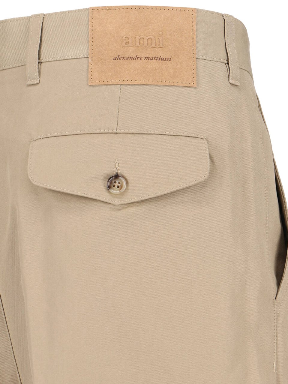 AMI Paris Straight-Leg Casual Trousers With Tailored Silhouette Neutraal