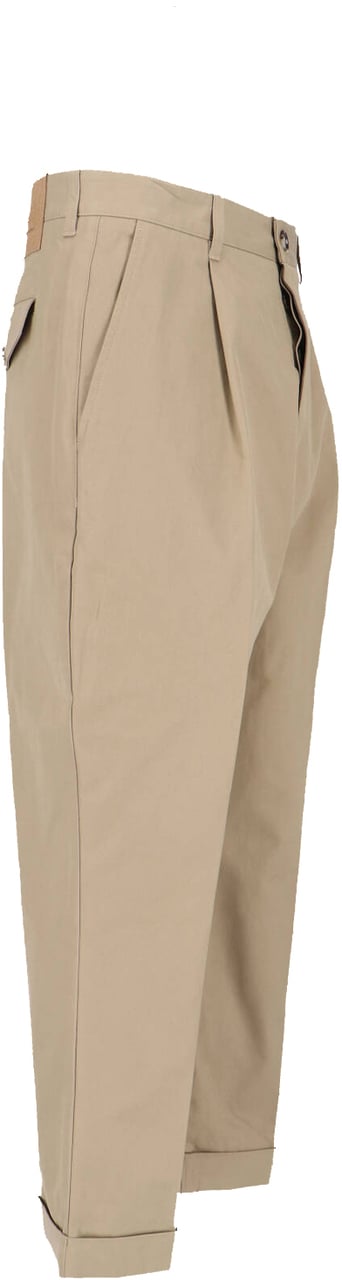 AMI Paris Straight-Leg Casual Trousers With Tailored Silhouette Neutraal