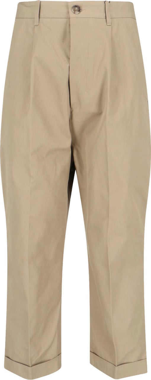 AMI Paris Straight-Leg Casual Trousers With Tailored Silhouette Neutraal
