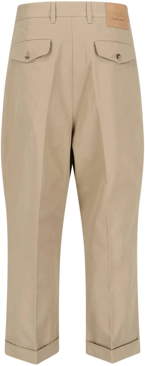 AMI Paris Straight-Leg Casual Trousers With Tailored Silhouette Neutraal