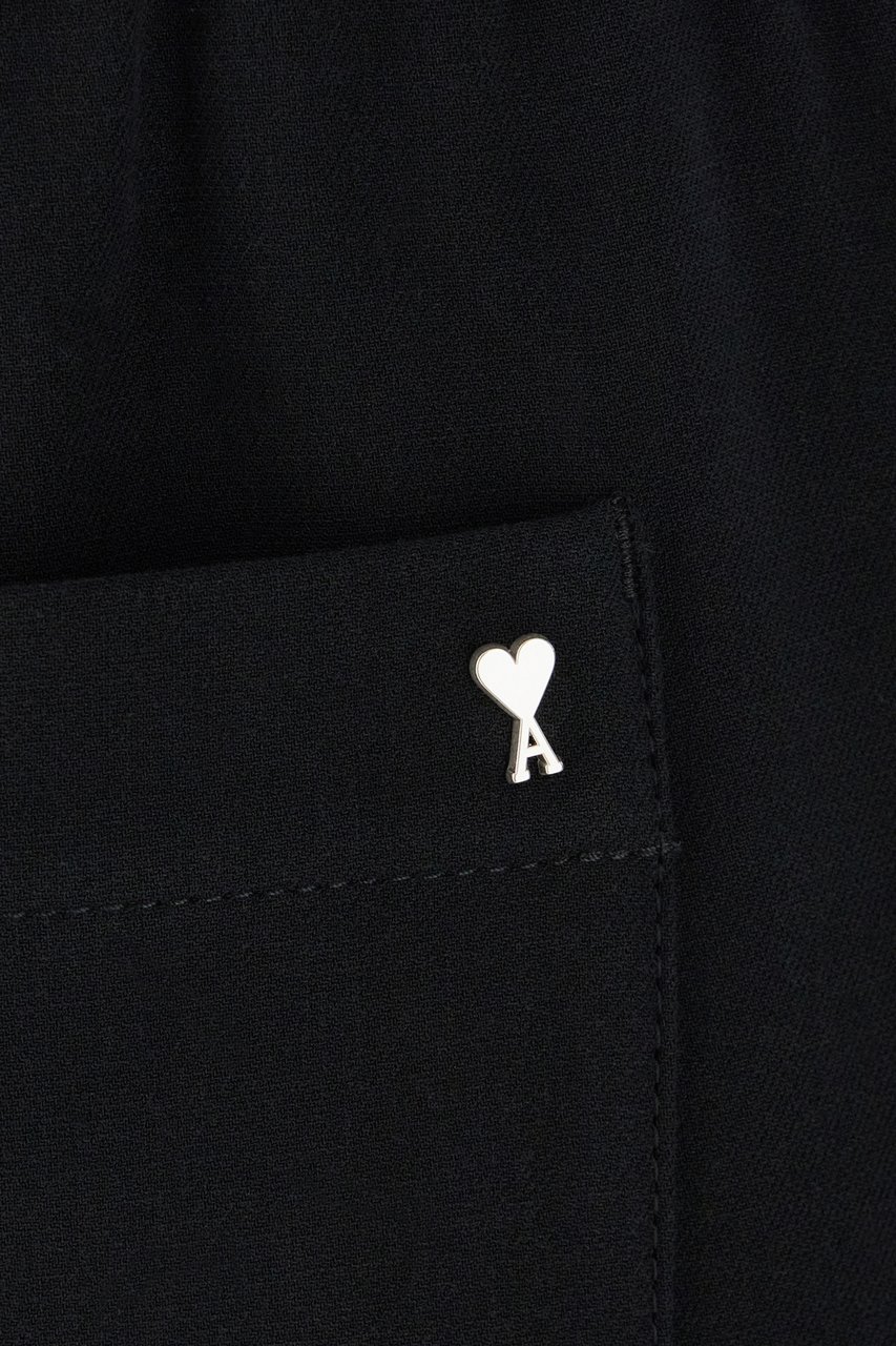 AMI Paris AMI Paris Black cotton pants Zwart