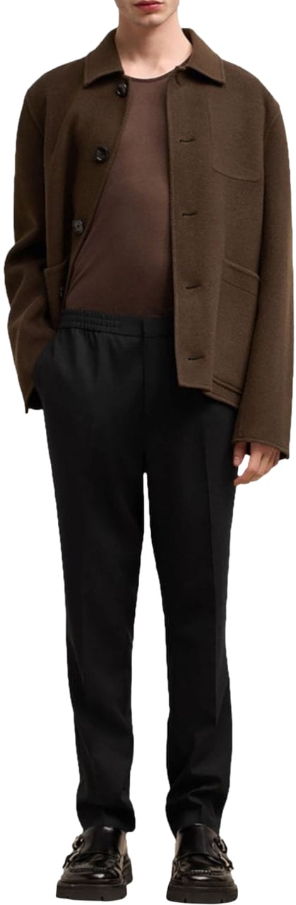 AMI Paris Straight-leg Tailored Pants Zwart