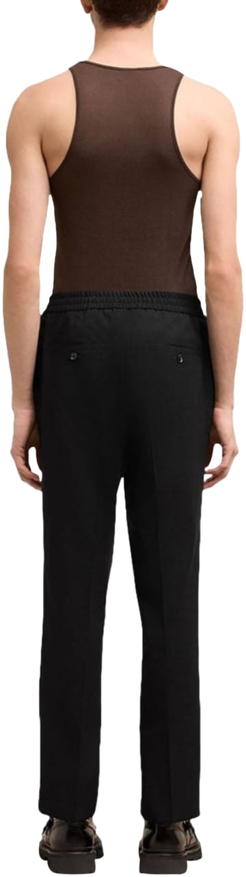 AMI Paris Straight-leg Tailored Pants Zwart