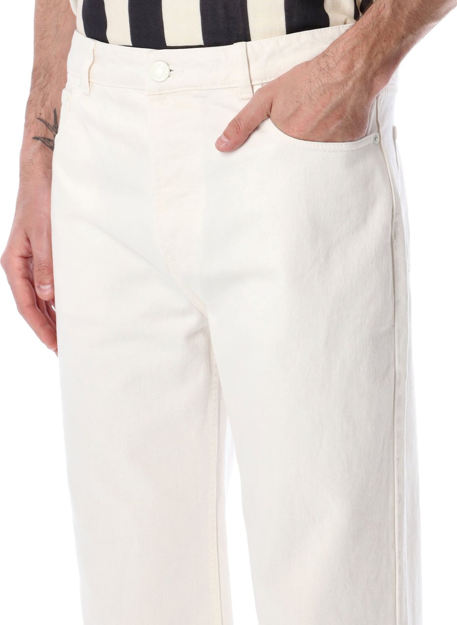 AMI Paris Large Fit Jeans Bianco Wit
