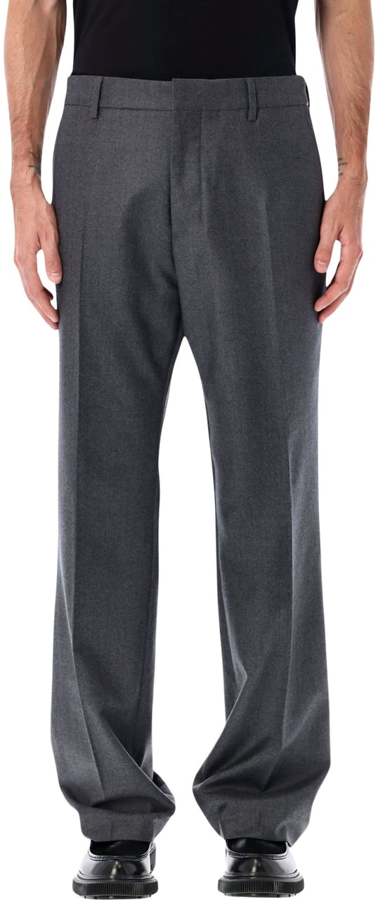 AMI Paris Straight Pants Grigio Grijs
