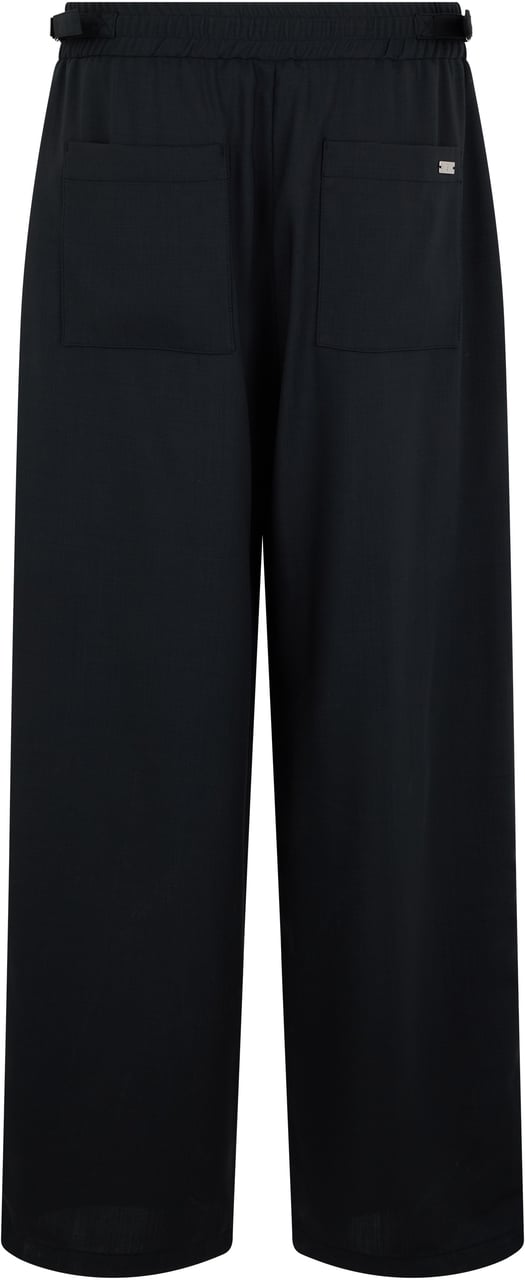 AMI Paris Tailored pants with elastic waist Zwart