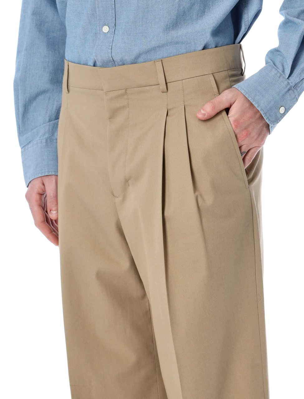 AMI Paris Double Pinces Pant Beige Beige