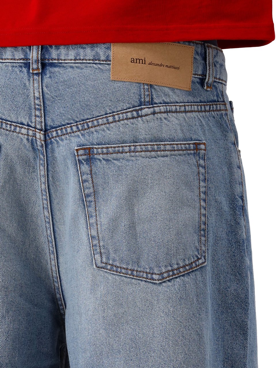 AMI Paris Jeans Blauw Baggy Fit Blauw