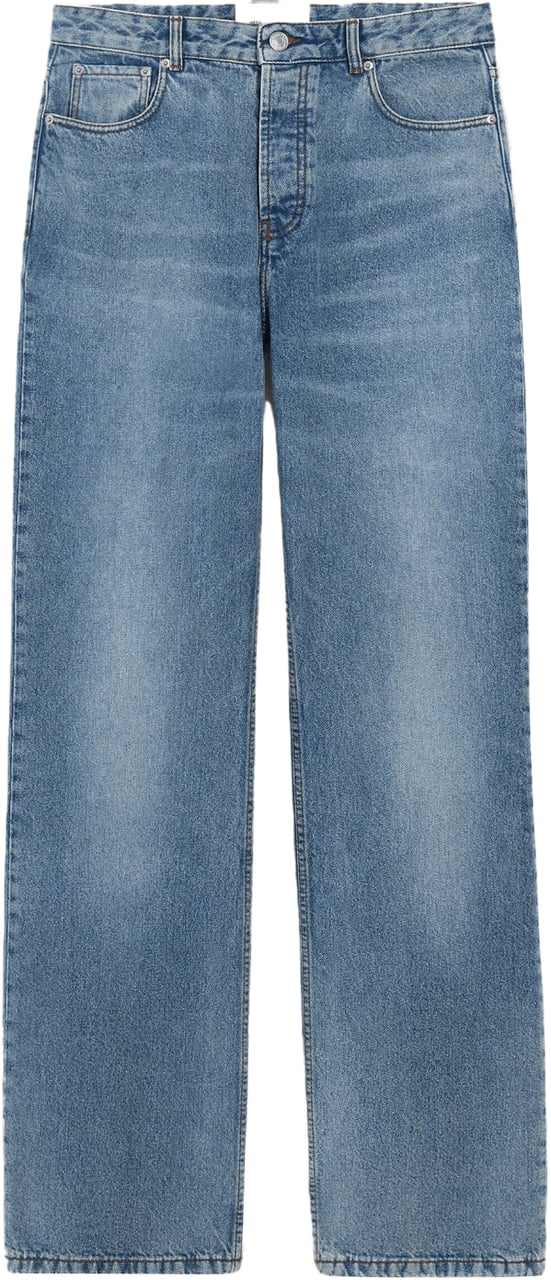 AMI Paris Grote jeans, blauw gewassen Blauw