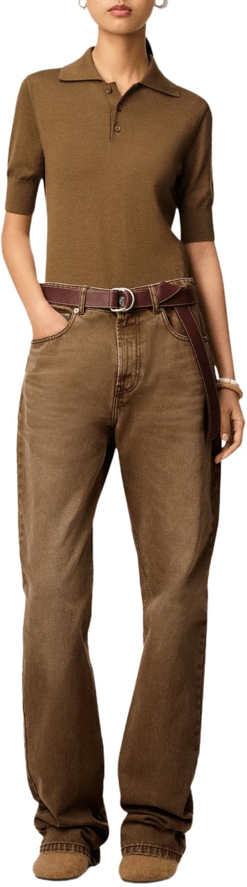 AMI Paris JEANS LARGE FIT LICHTBRUIN Bruin