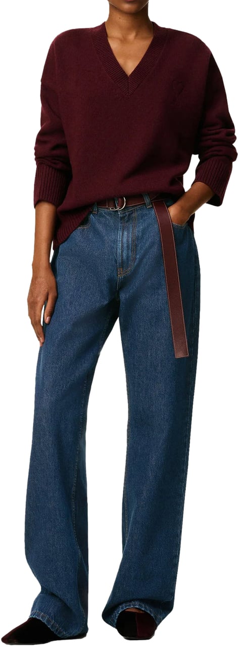 AMI Paris LARGE FIT JEANS NAVY Blauw