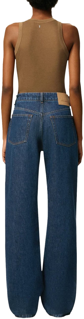 AMI Paris LARGE FIT JEANS NAVY Blauw