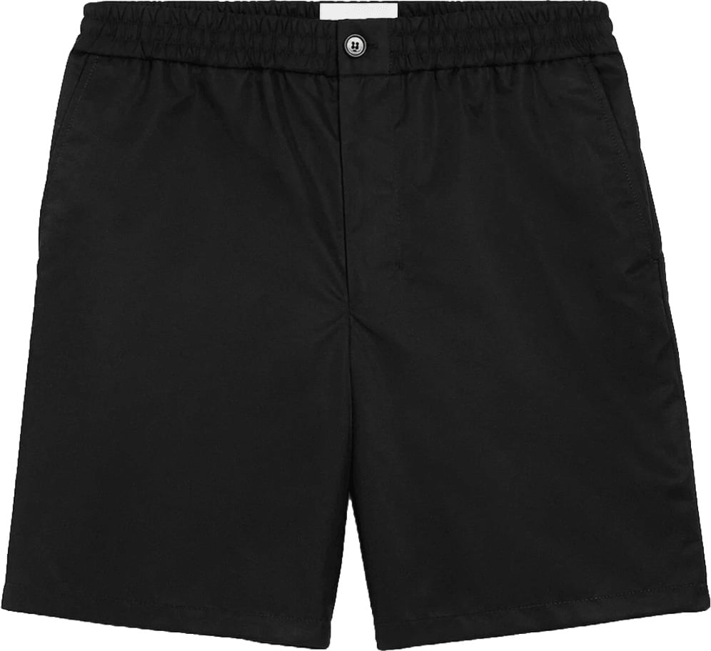 AMI Paris Zwarte shorts met elastische tailleband Zwart