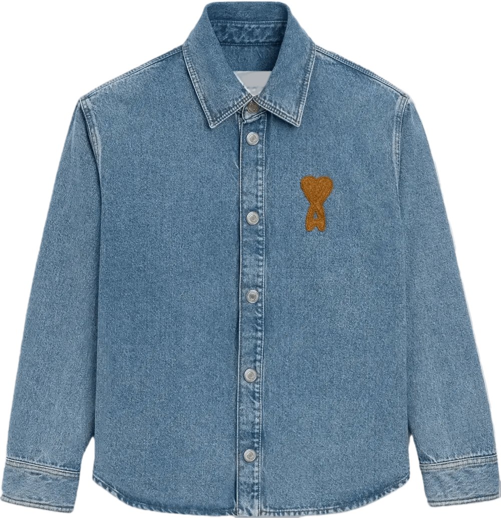 AMI Paris OVERSHIRT ADC BLAUW Blauw