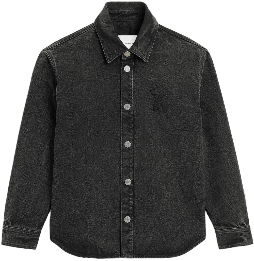 AMI Paris OVERSHIRT ADC ZWART Donkergrijs