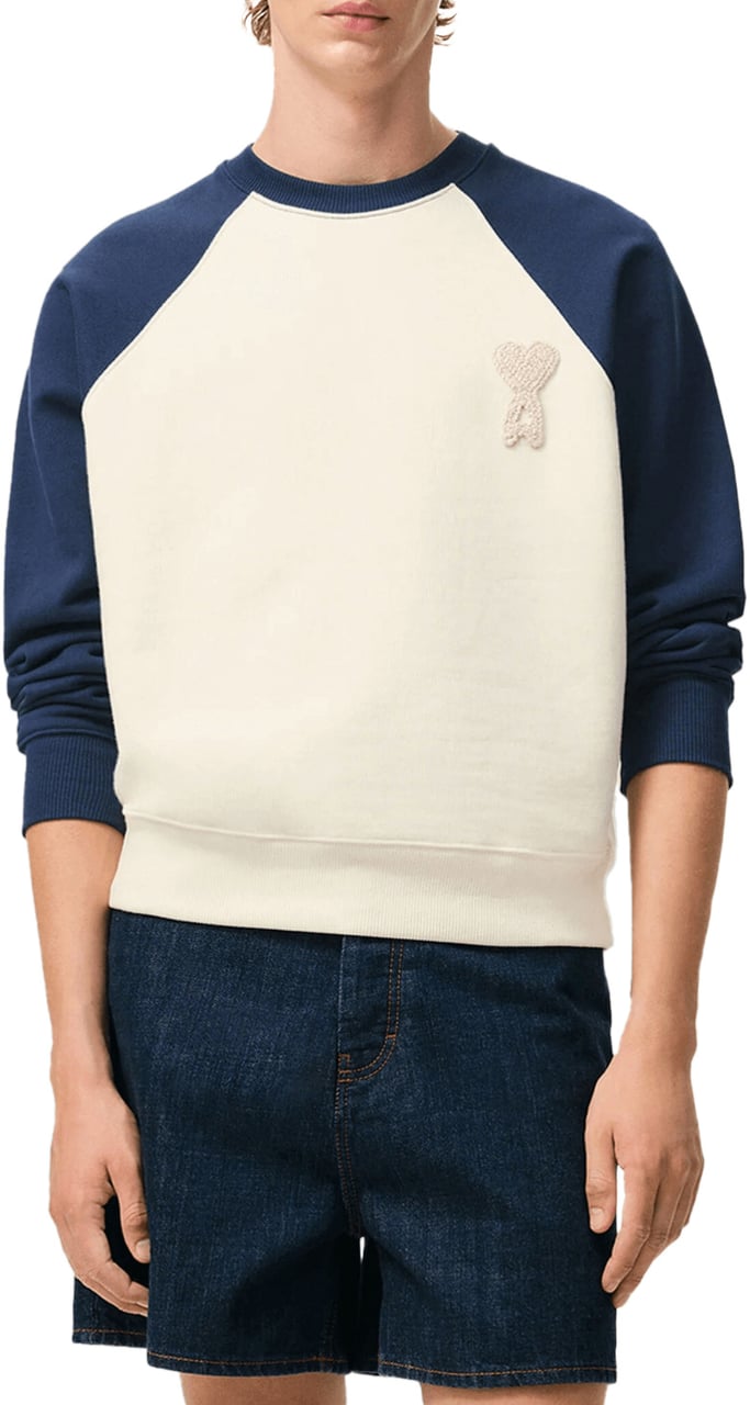 AMI Paris SWEATSHIRT ADC CREME/ENCRE Divers