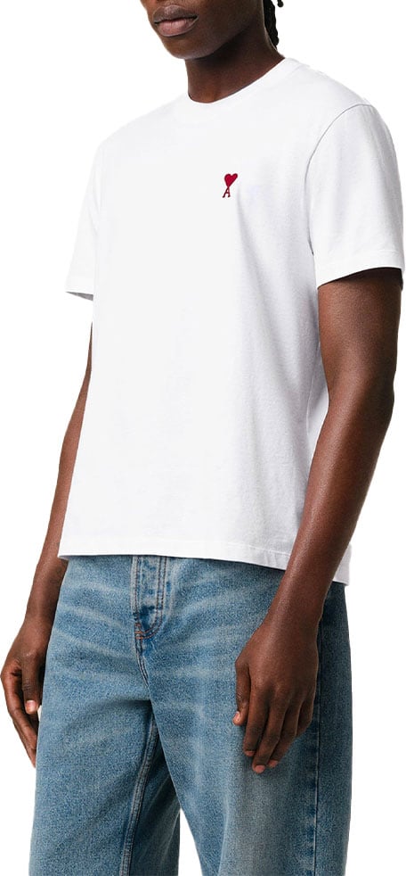 AMI Paris t shirt en jersey de coton biologique 2 Beige