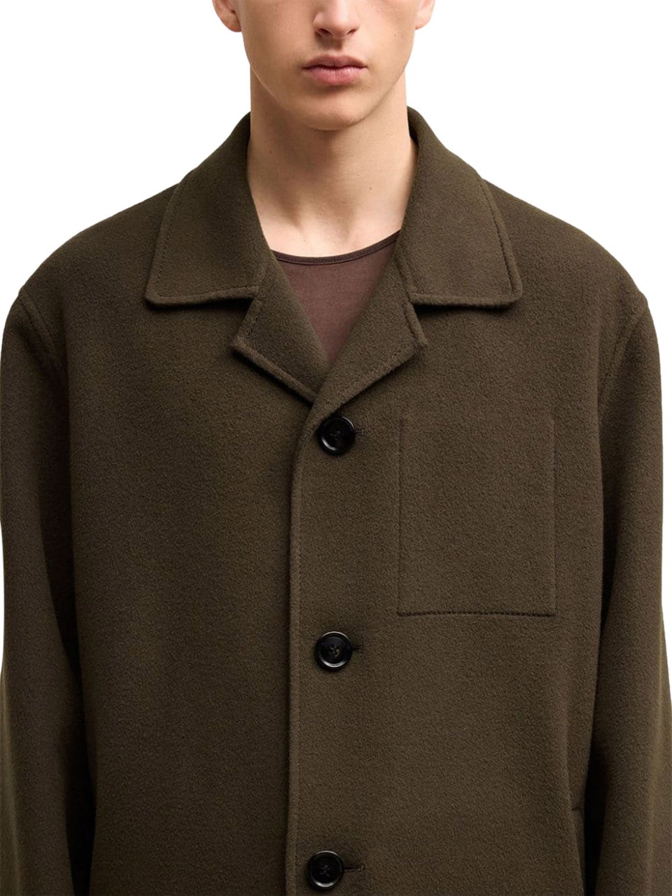 AMI Paris Coats Dark Coffee Bruin