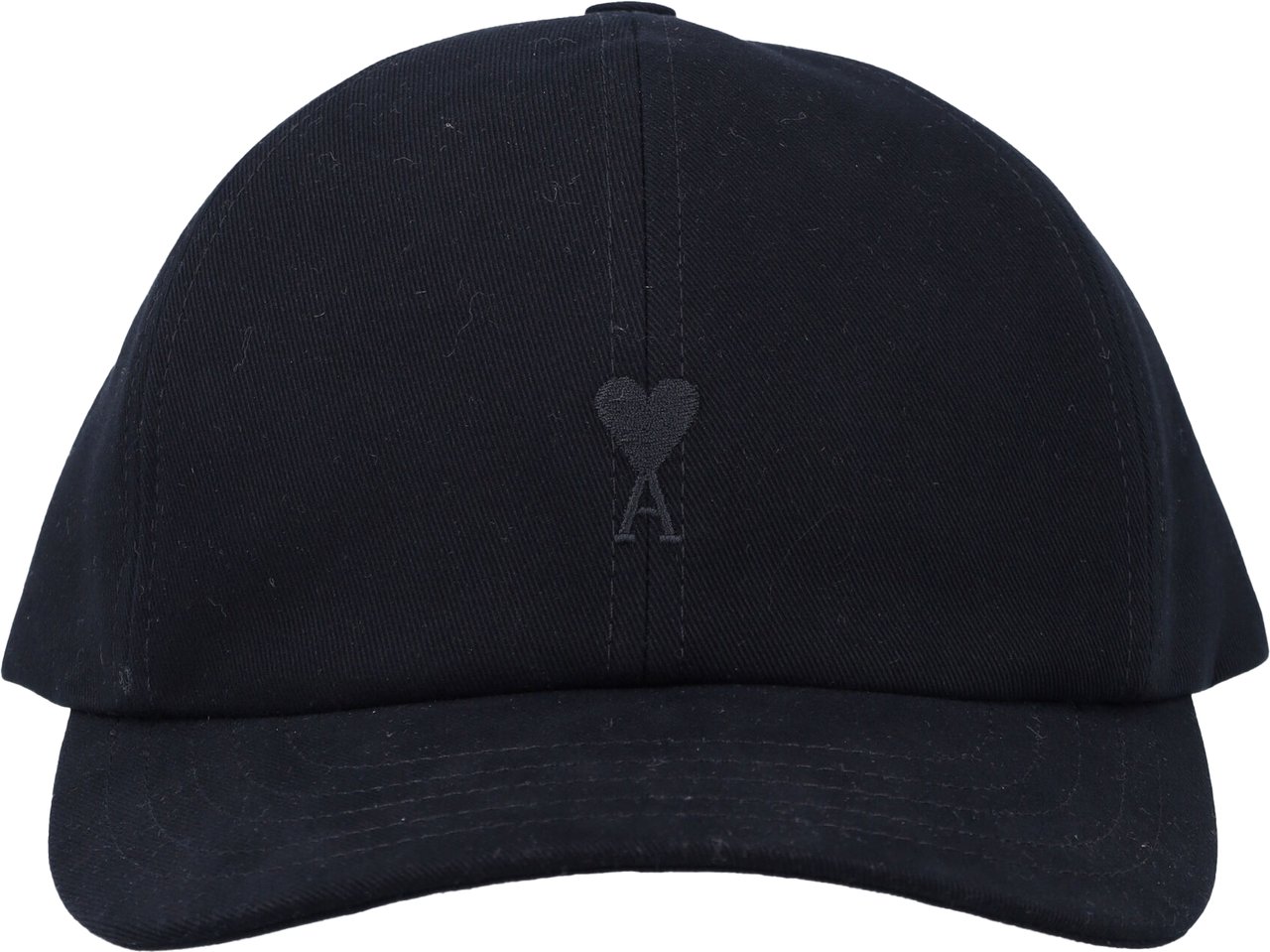 AMI Paris Black Ami De Coeur Embroidery Cap Nero Zwart