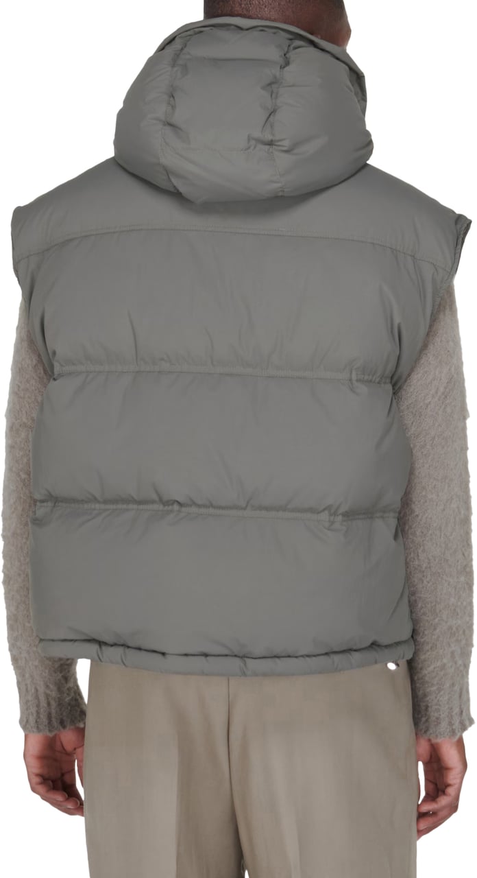 AMI Paris Padded Down Puffer Gilet Jacket Grijs