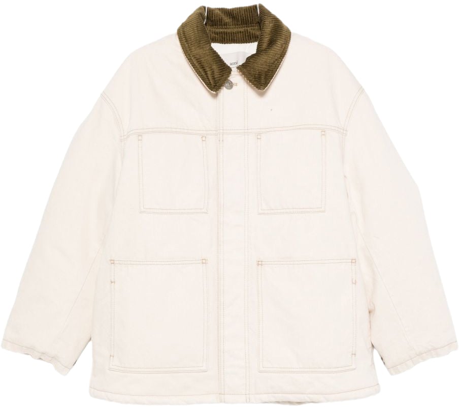 AMI Paris Coats Beige Beige