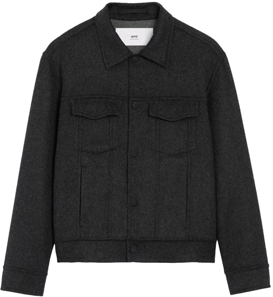 AMI Paris Jackets Anthracite Grijs