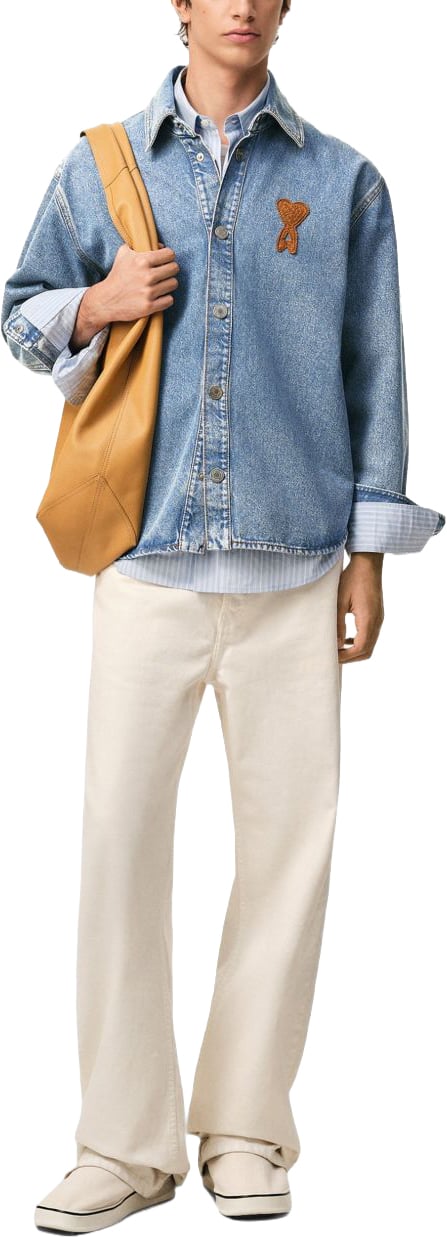 AMI Paris Shirts Clear Blue Blauw