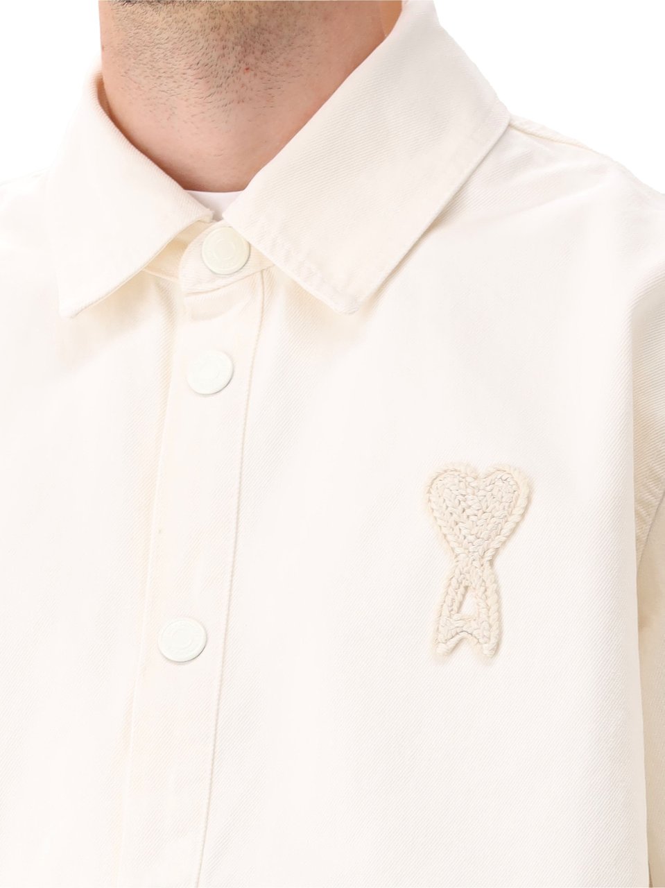 AMI Paris AMI Paris Overhemd Beige Colored Cotton Twill ADC Beige