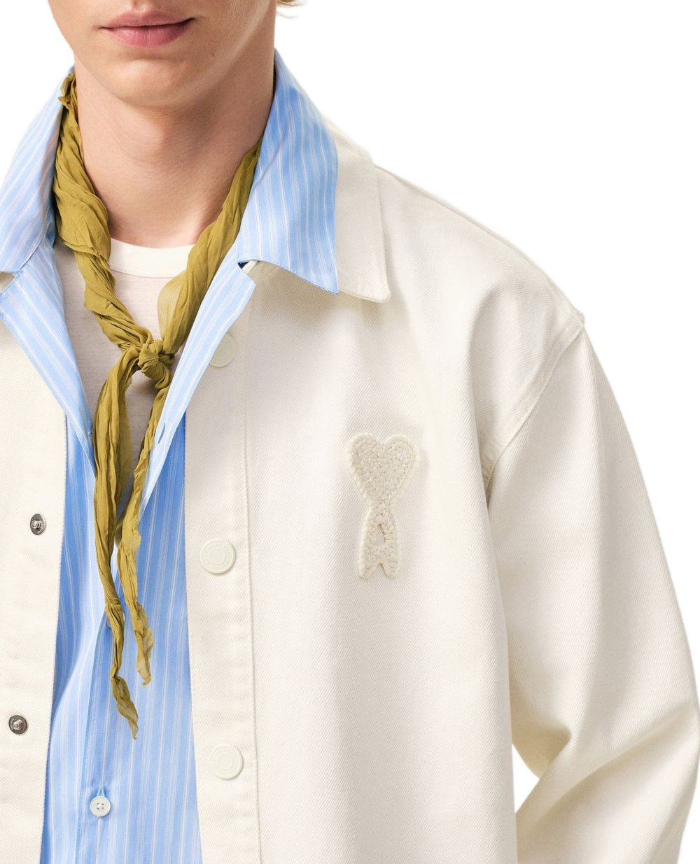 AMI Paris Shirts Beige Beige