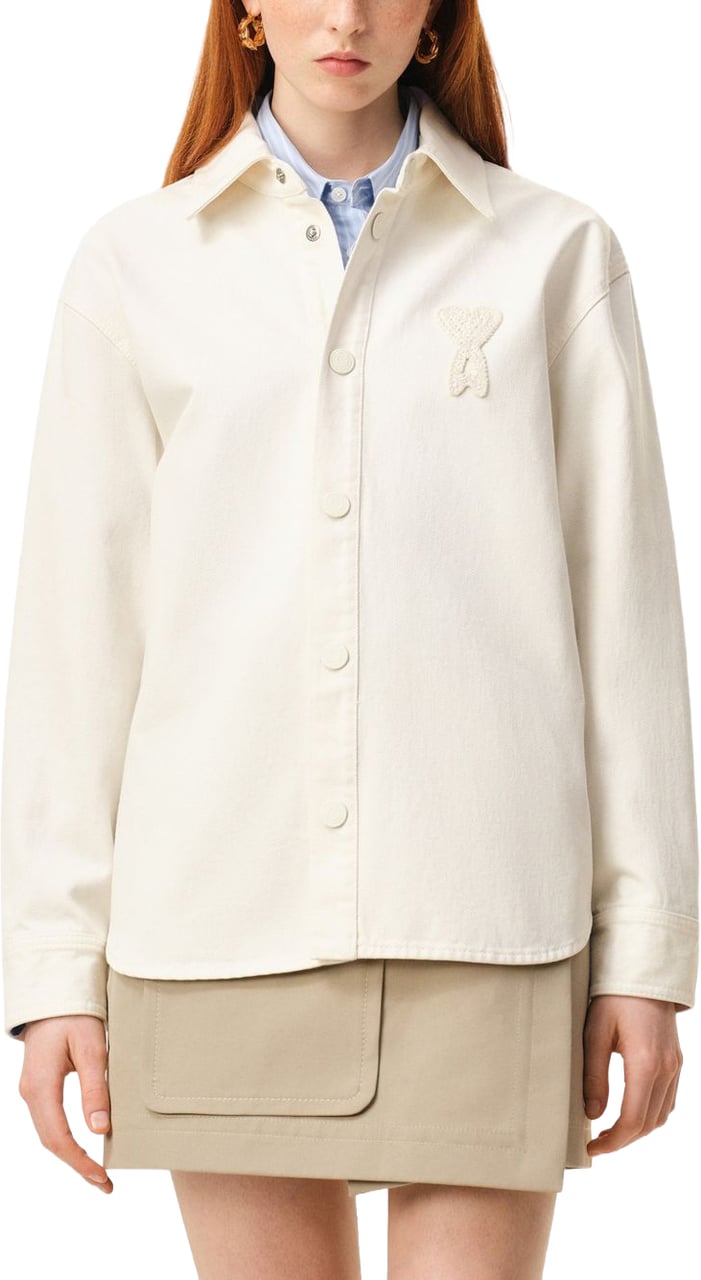 AMI Paris Sweaters Beige Wit