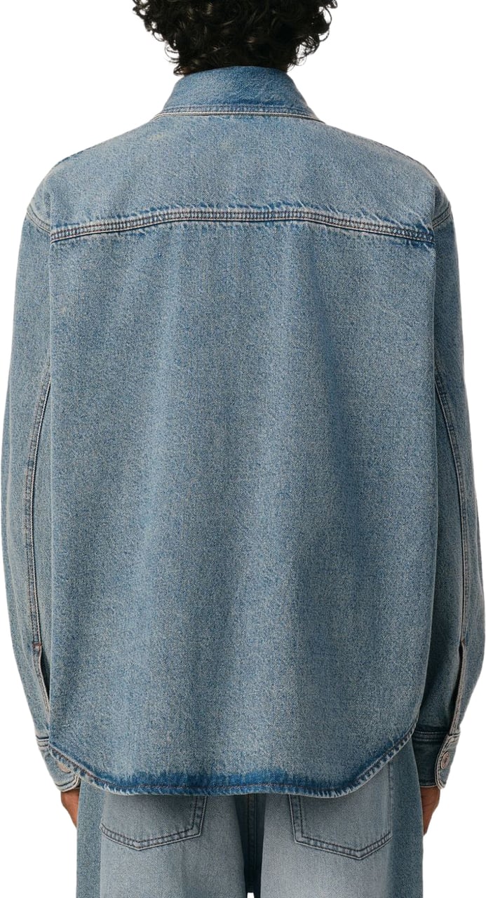 AMI Paris Shirts Light Blue Blauw