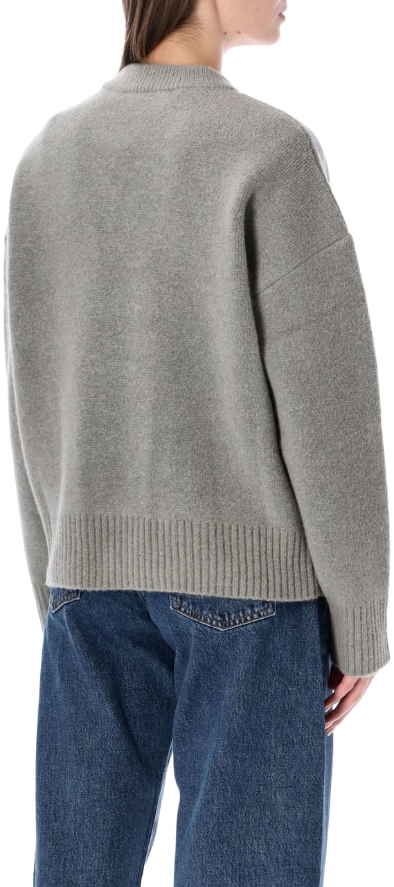 AMI Paris Quota -Ami De Coeur Cardigan Grigio Grijs