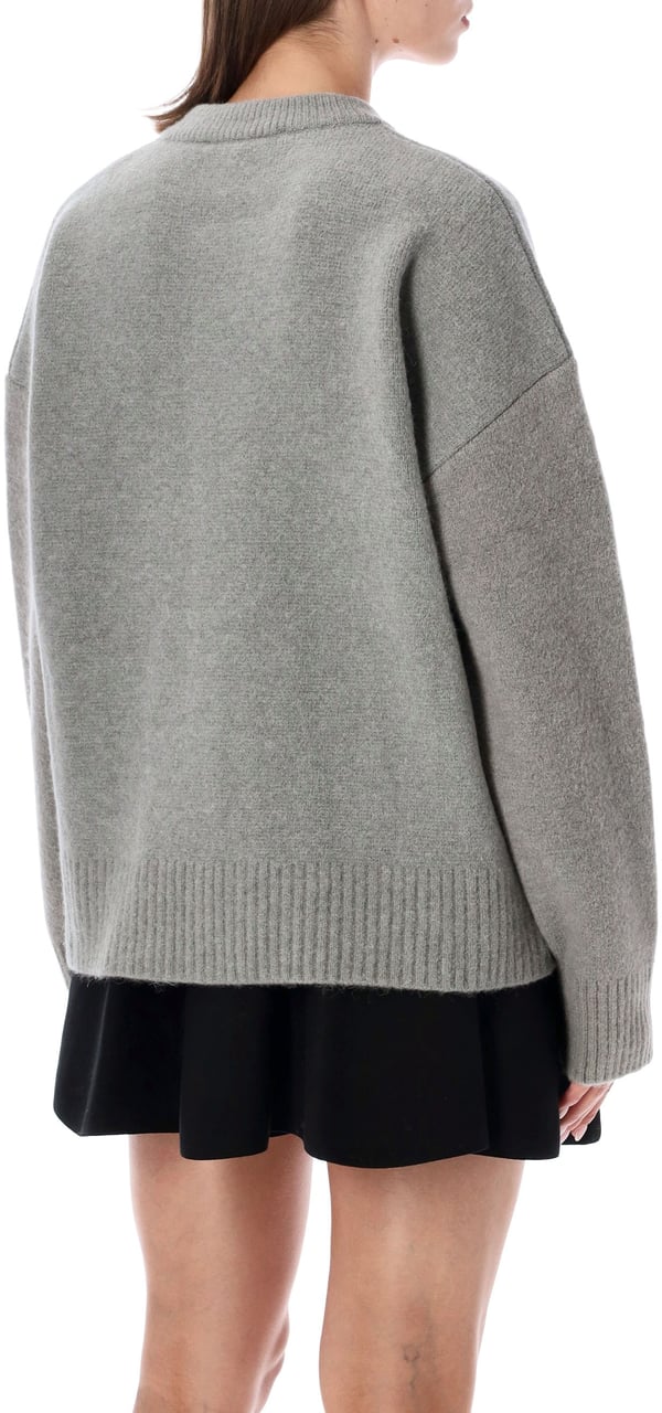 AMI Paris Crewneck Cardigan Grigio Grijs