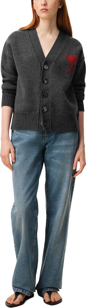 AMI Paris Sweaters Gris Donkergrijs